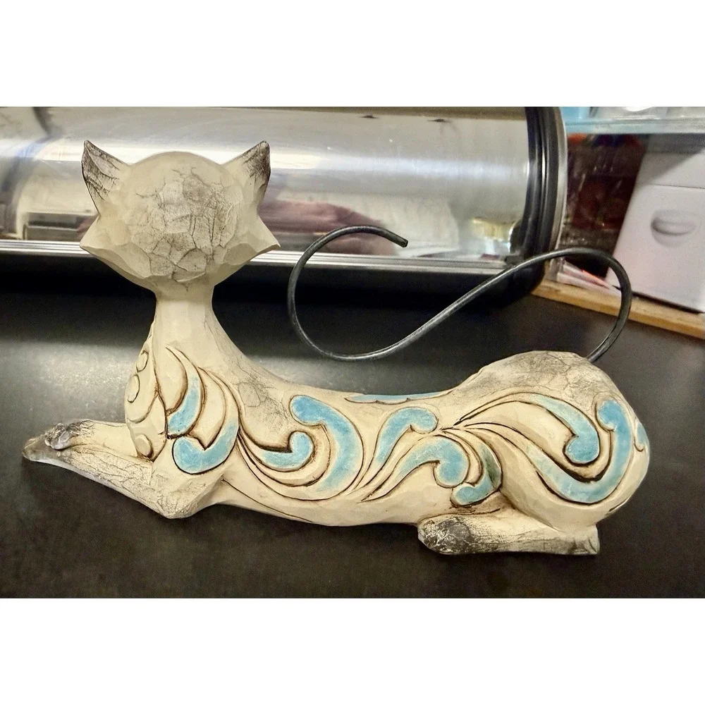 Jim Shore Maya Laying Down Siamese Cat Figurine 4022419 Heartwood Creek Kitty